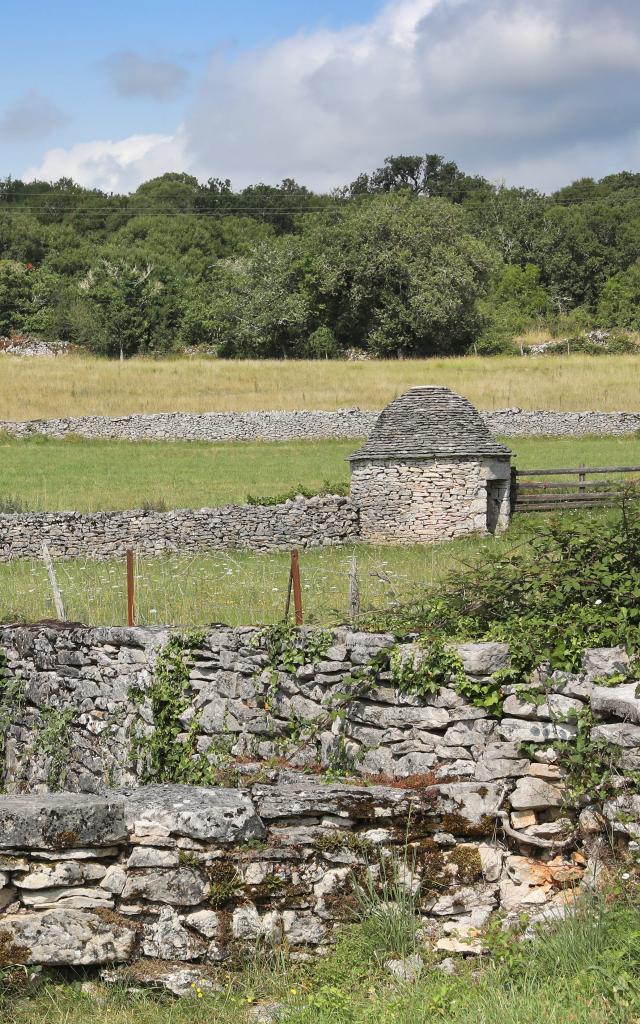 Randonnée à Espédaillac, dans le Lot, sur les causses du Quercy, Géoparc Mondial Unesco