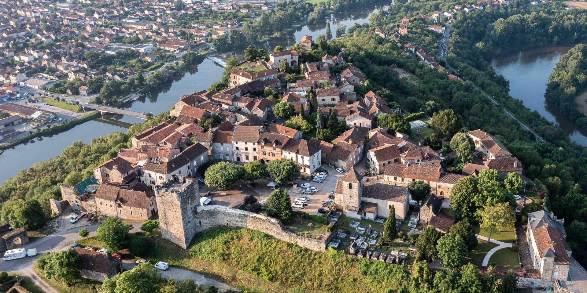 Drone view of Capdenac-le-Haut