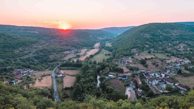Lever du soleil sur Espagnac-Ste-Eulalie