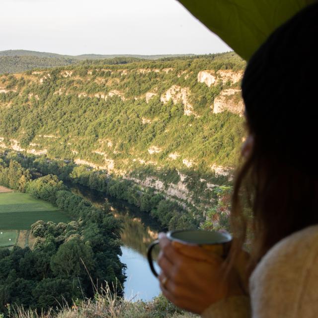 Bivouac au dessus de la vallée du Lot
