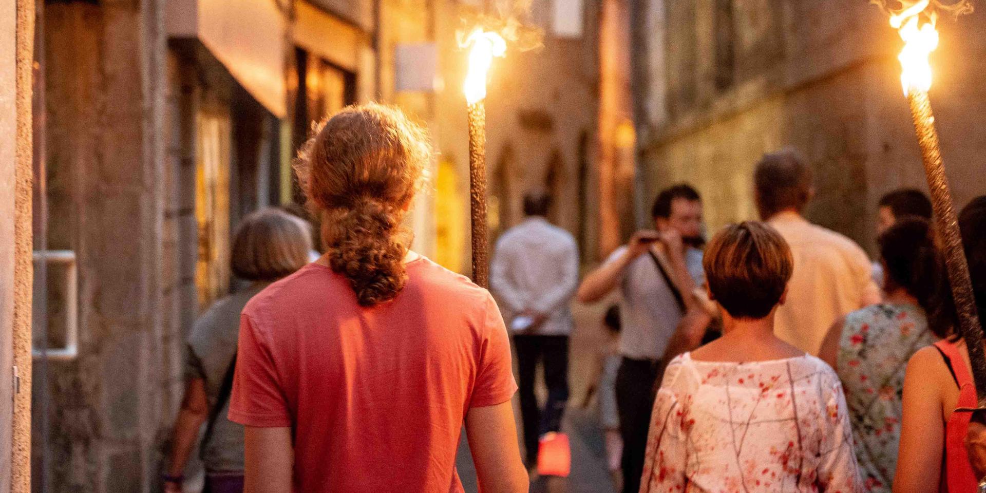 Night guided tour of Figeac