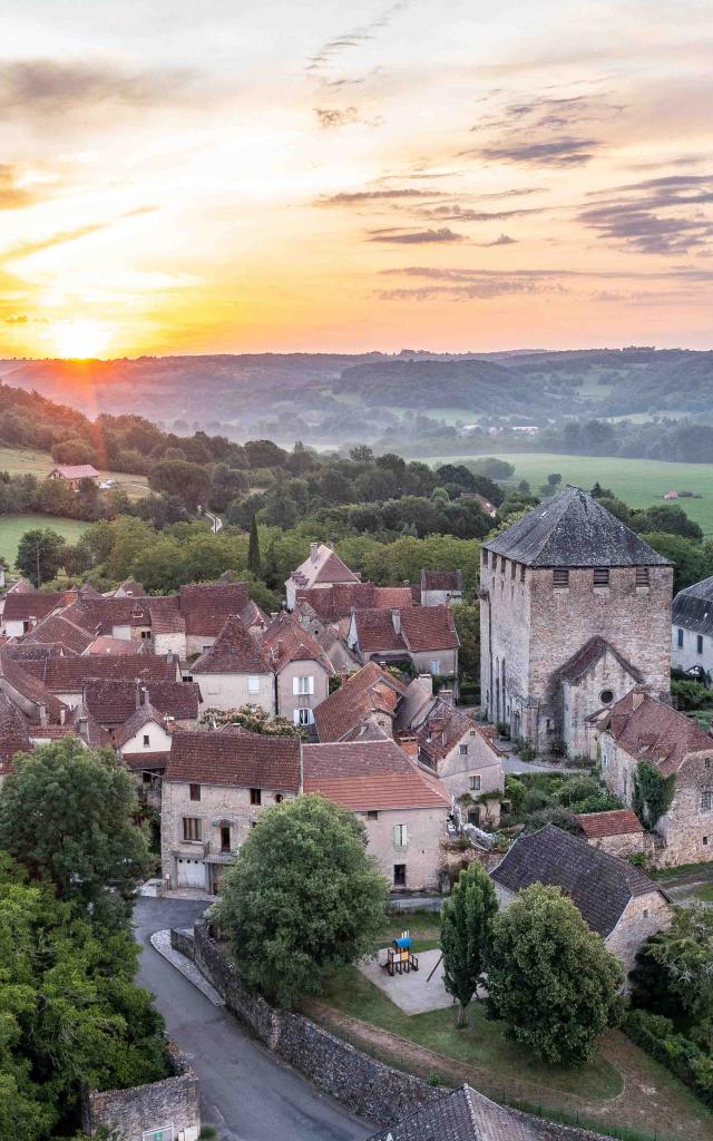 Coucher de soleil à Saint-Pierre-Toirac
