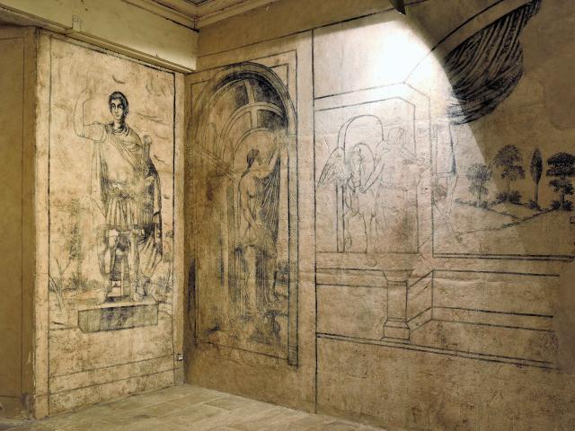Dessin intérieur du château de Lacapelle