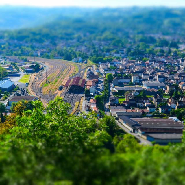 Point de vue panoramique de la gare de Capdenac-Gare