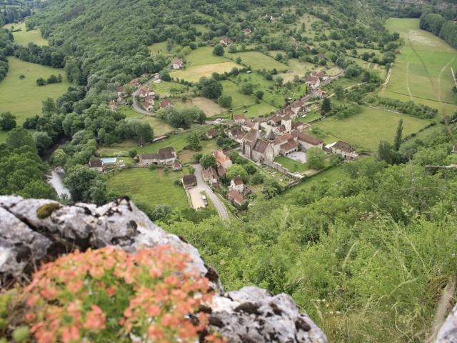 Point de vue dur le village d'Espagnac-Sainte-Eulalie