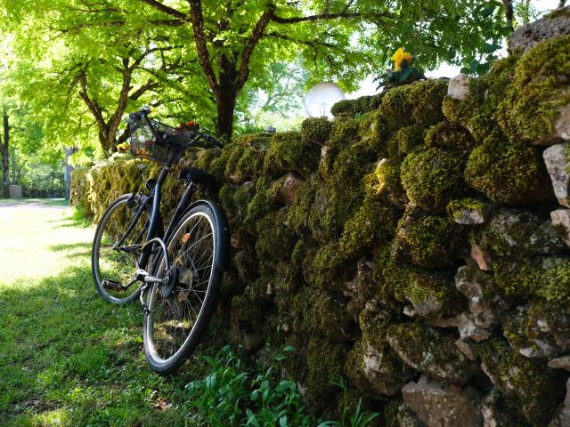 Pause vélo, dans le Lot.