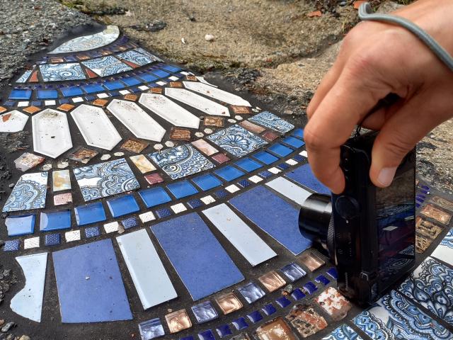 Détail coloré des ruelles de Decazeville.