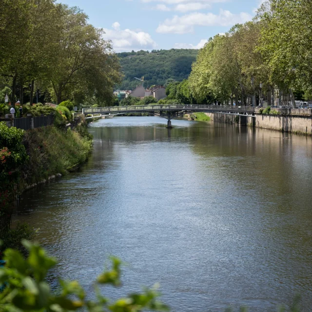Vue sur le Célé à Figeac