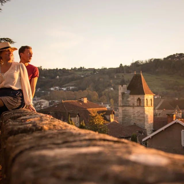 Coucher de soleil aux terrasses du Puy à Figeac