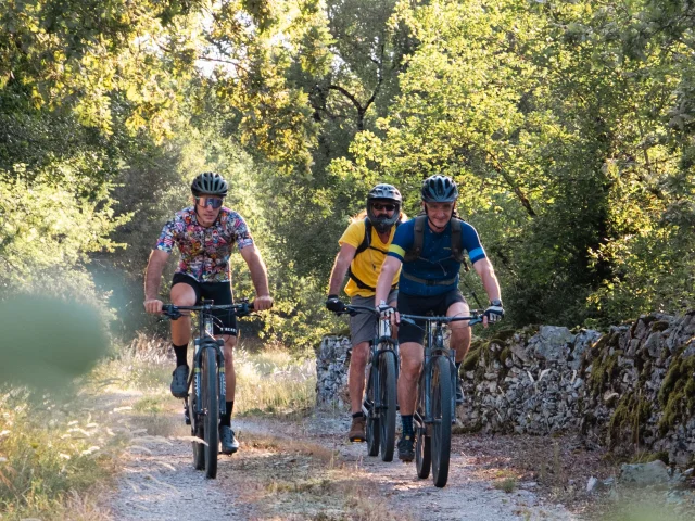 Mountain biking on the Causses at Marcilhac-sur-Célé