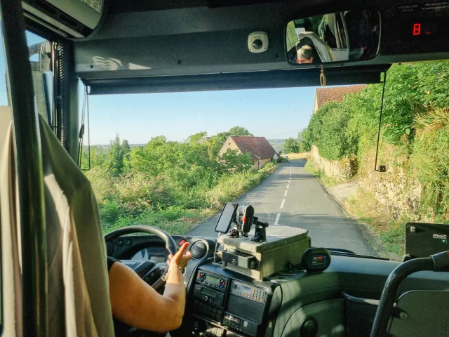 Reportage en bus à Cajarc