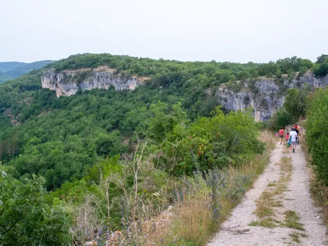 Hikers on the trail